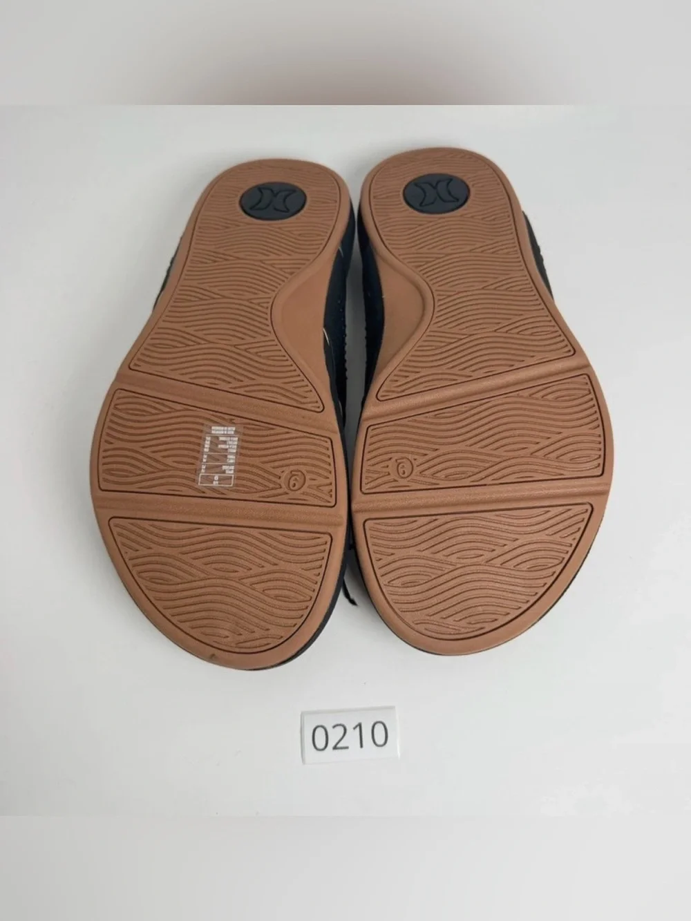 Hurley Black Women's Thong Sandals with Tan Outsole